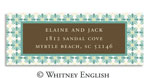 Whitney English Address Labels - Teal Belize (Holiday) (615329)